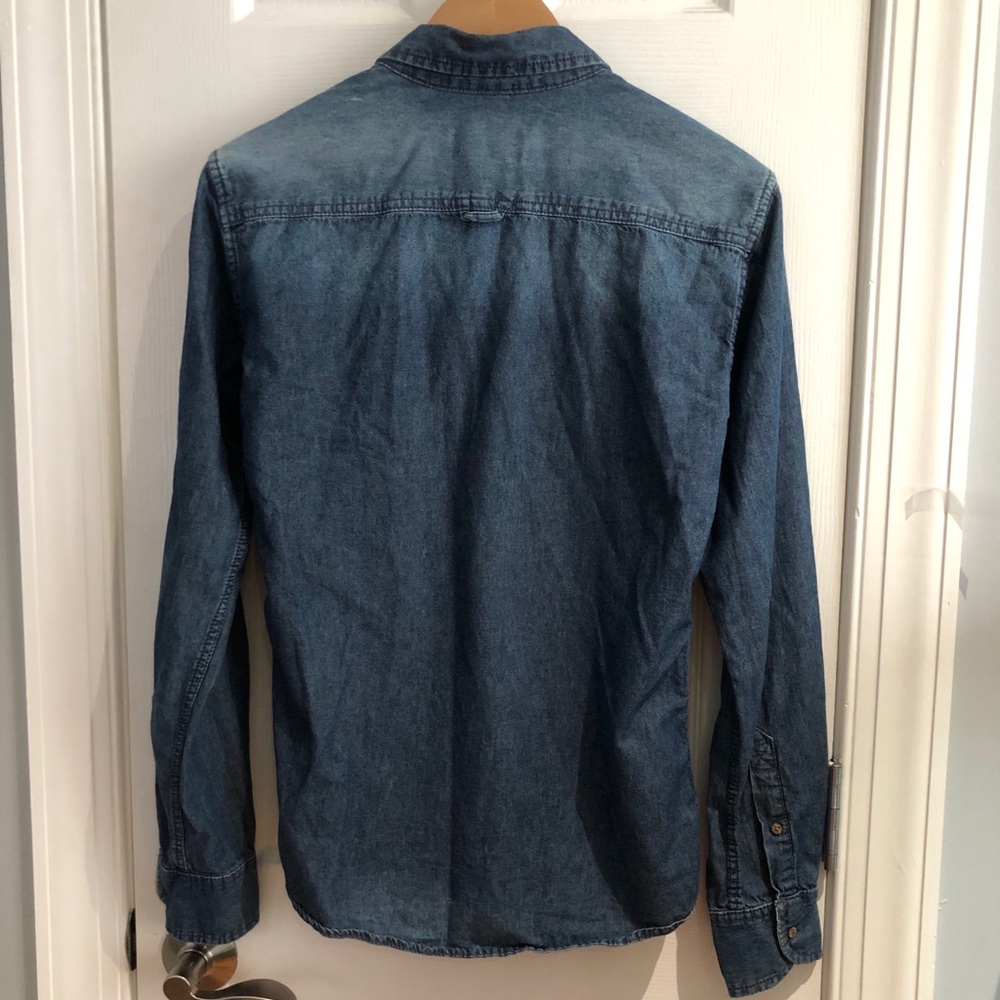 Euc - Pull & Bear Jean Button Down - image 2